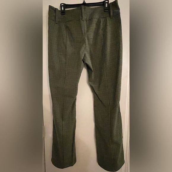 NWT Urban Outfitters Y2k Plaid Green Wide Belted Boot Flare Pants sz 14 - Picture 5 of 9